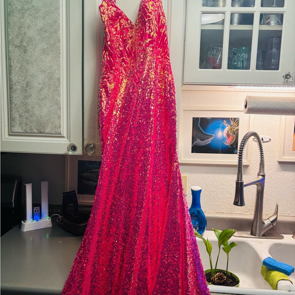 Stunning Pink Sequin Gown